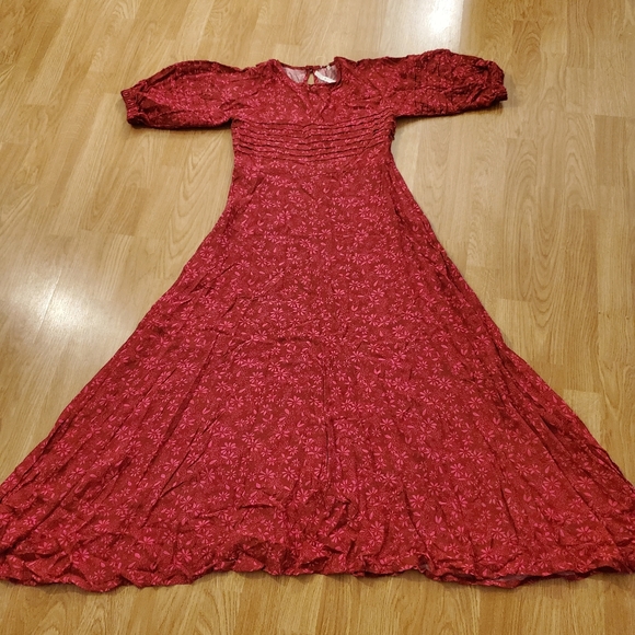 Free People Jessie Midi Dress size 0 in Red - Picture 3 of 13